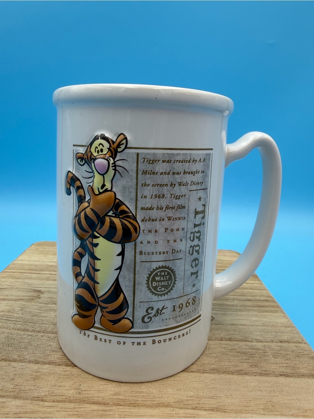 The Tigger The Best of The Bouncers Mug is a 3D Tigger shaped mug with a capacit